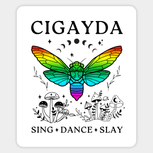Cigayda - Funny Gay Pride Cicada Sticker